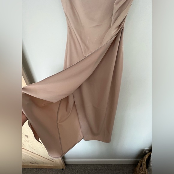 Nude Cowl Neck Wrap Dress - Picture 3 of 3